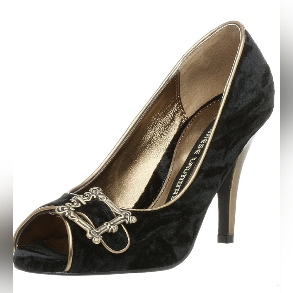 Chinese laundry Jolin black velvet high heels